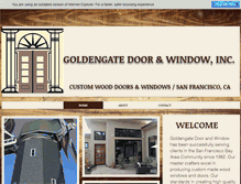 Tablet Screenshot of goldengatedoorandwindow.com